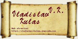 Vladislav Kulaš vizit kartica